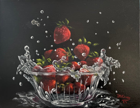 Splashing Strawberries